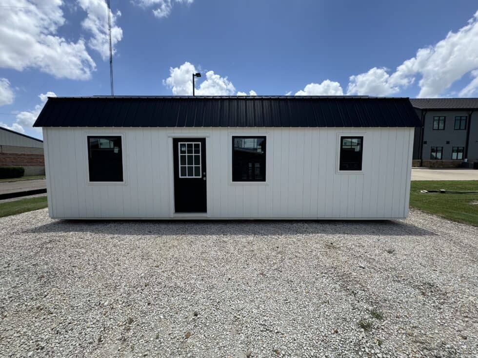 14×32 Lofted Barn Tiny House Shell White