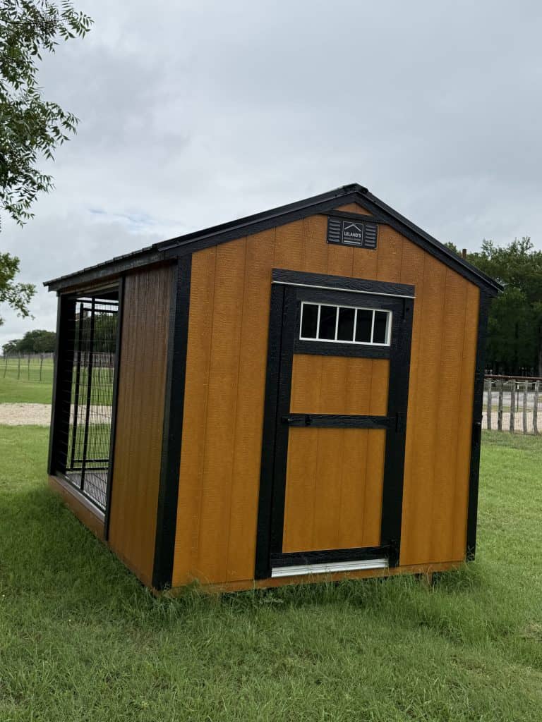 8×12 Dog Barn Honey Gold Stain