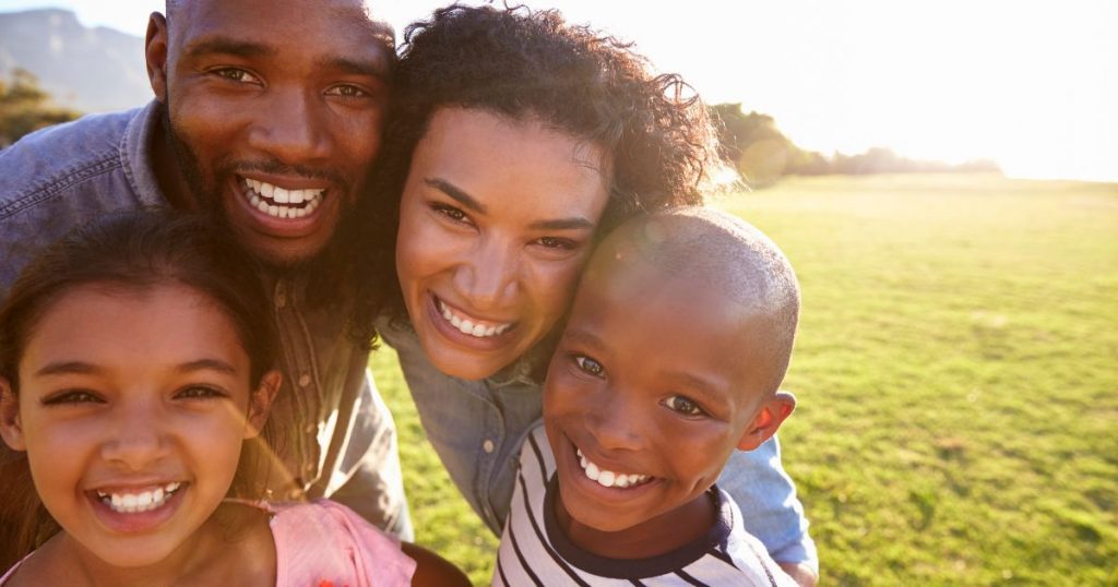 - happy family outdoors