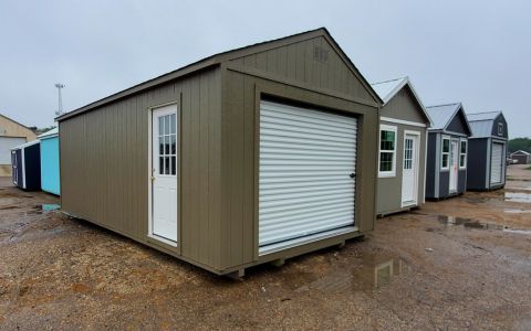 multiple sheds showing different shed color options