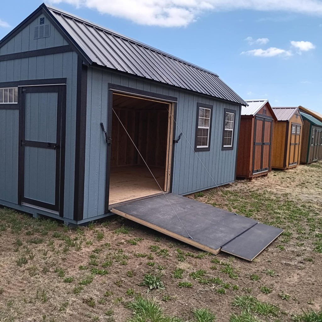 Leland's shed set on concrete blocks