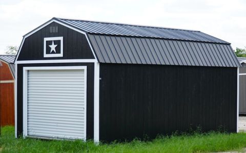 black lofted barn garage