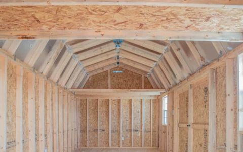 interior of lofted barn sheds for sale
