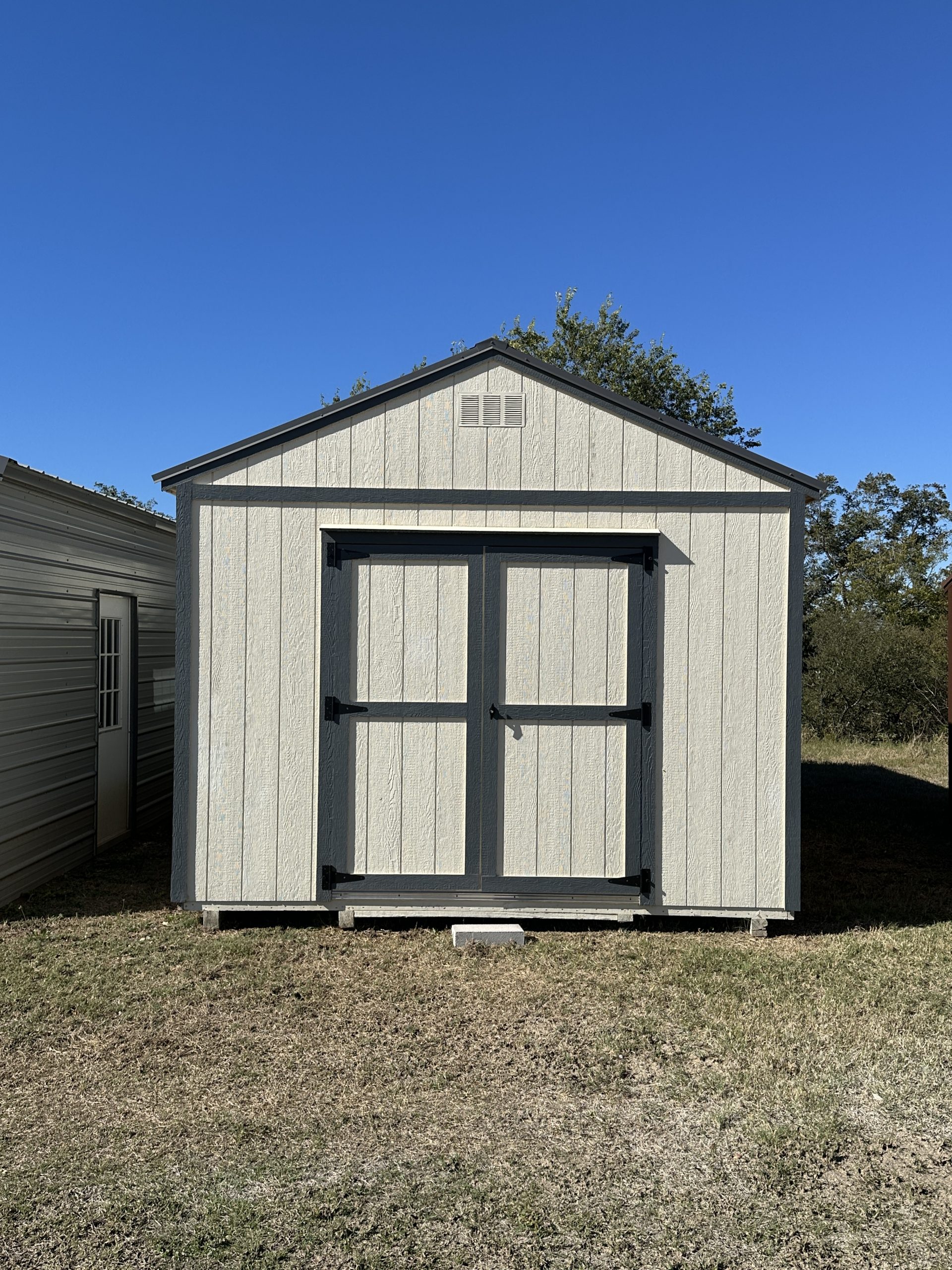 12x24 Utility Shed - Navajo White