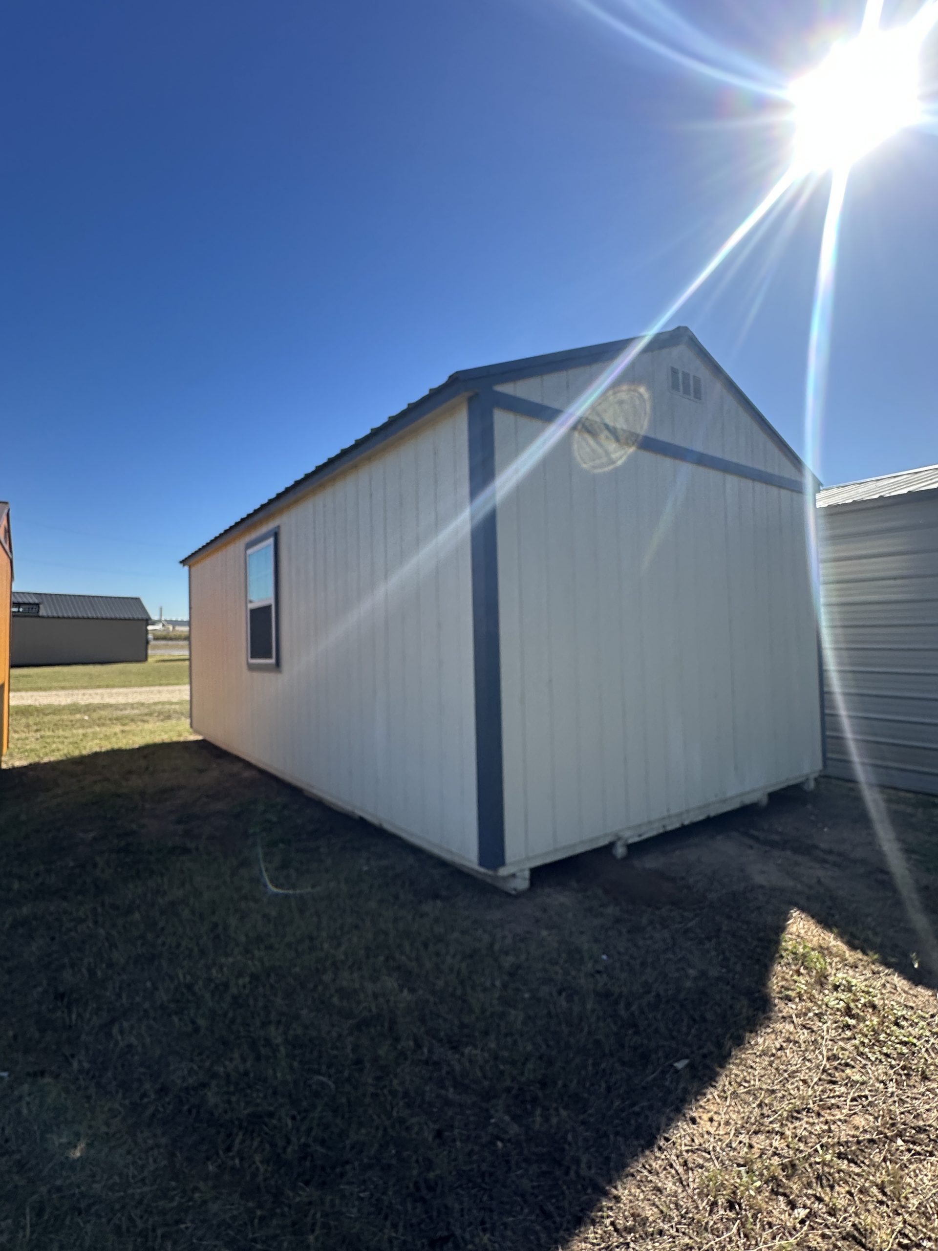 12x24 Utility Shed - Navajo White - Image 6