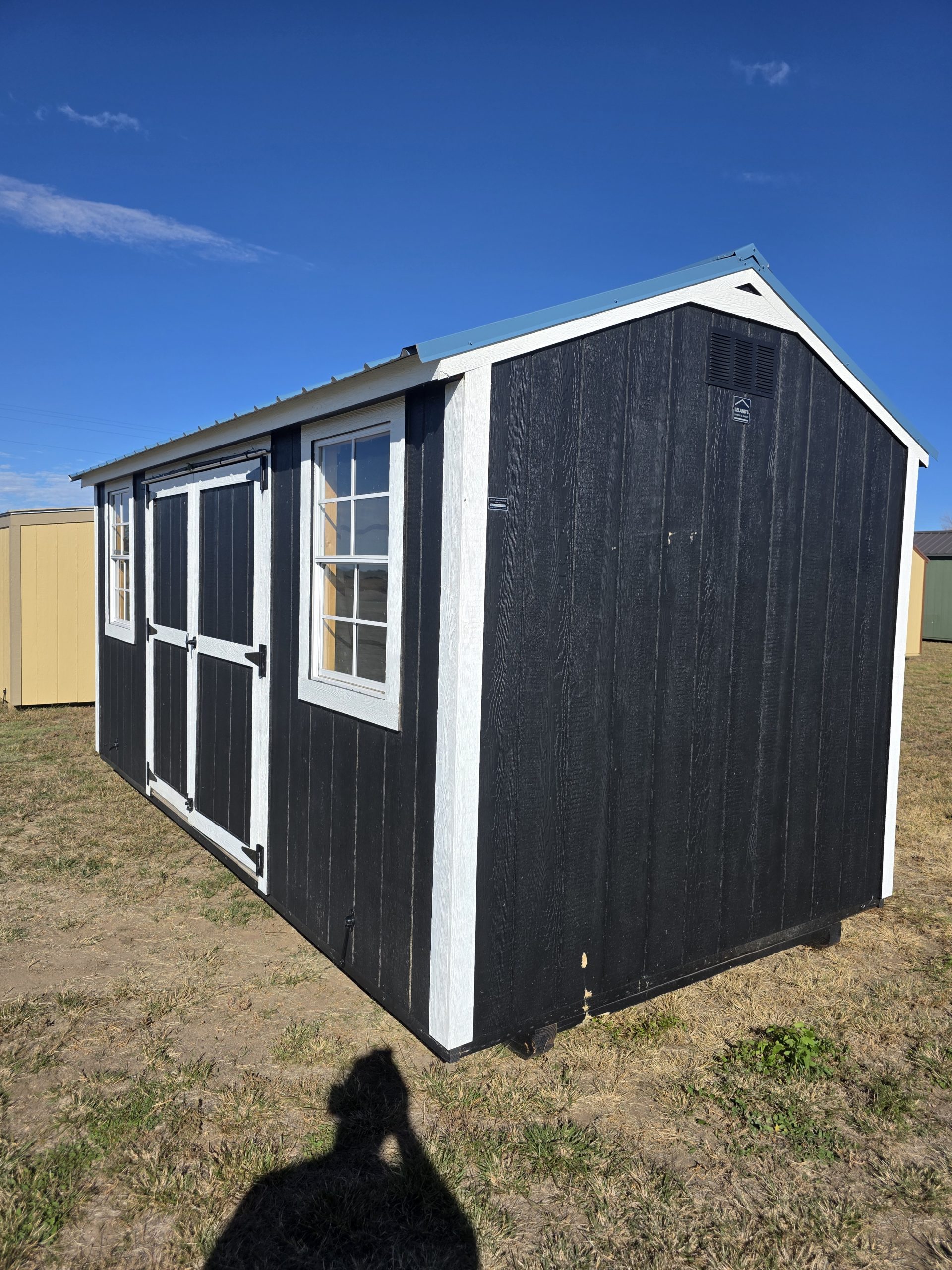 8x16 Utility Shed - Black - Image 5