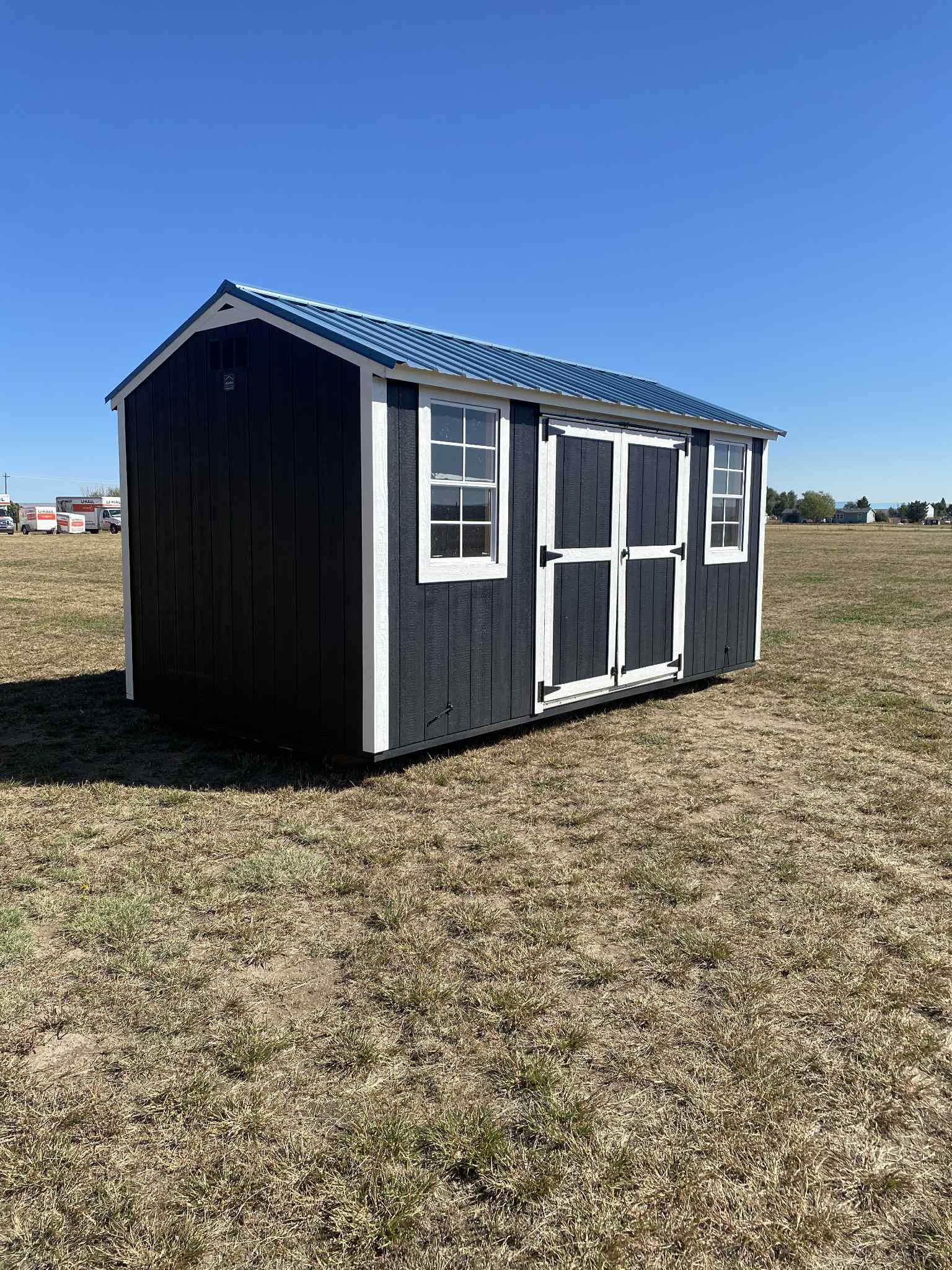 8x16 Utility Shed - Black - Image 2