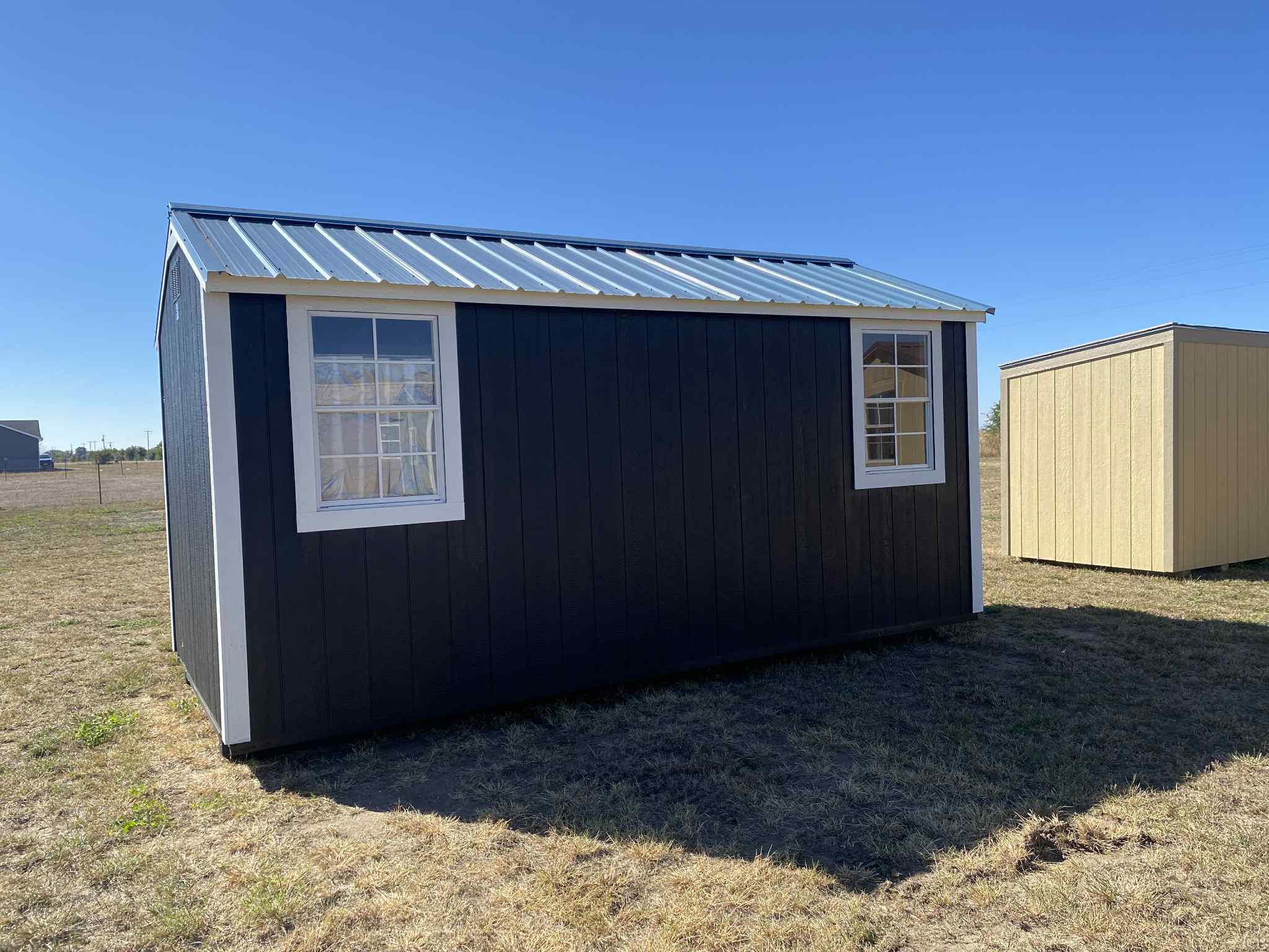 8x16 Utility Shed - Black - Image 6
