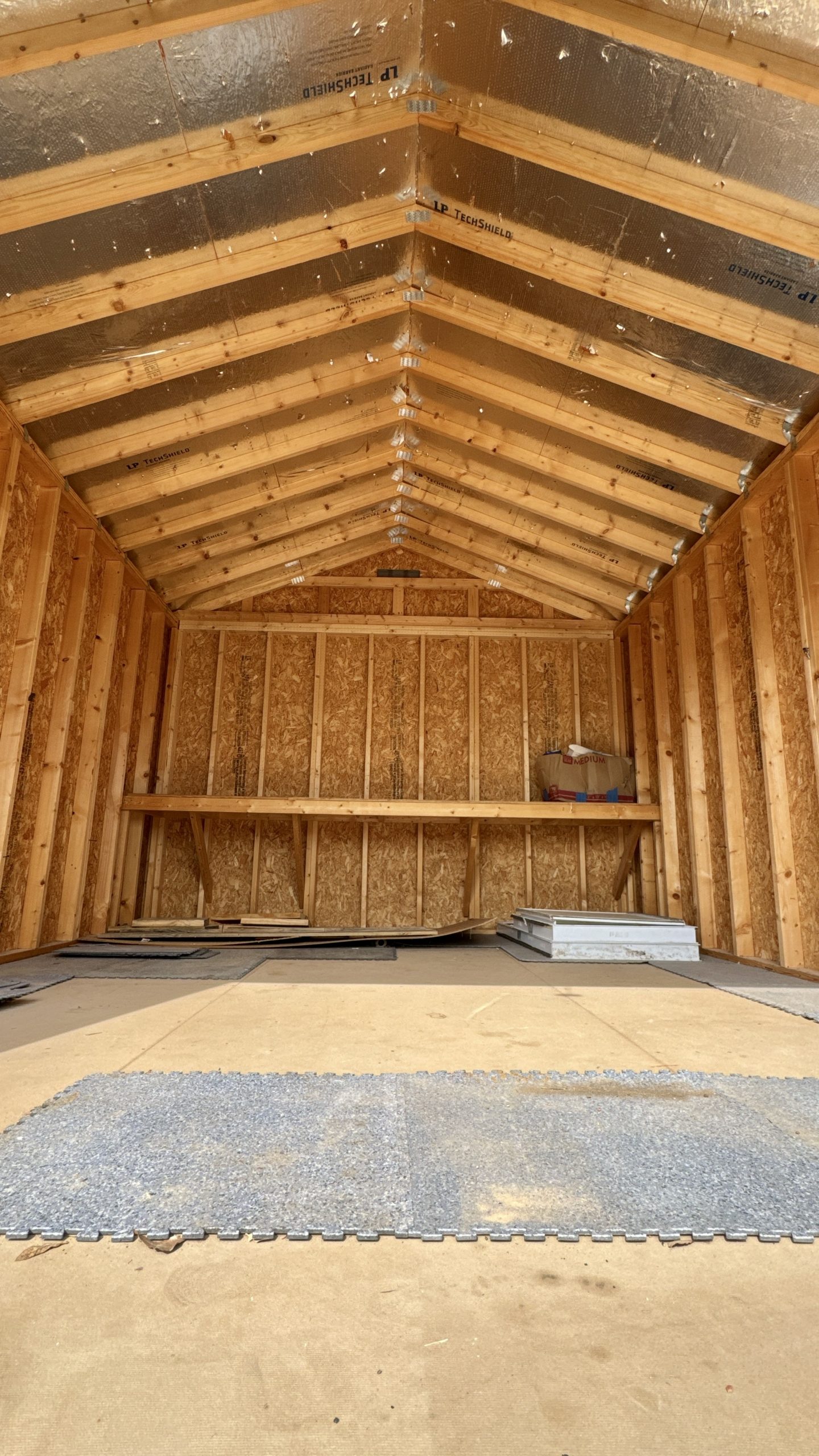 12x16 12x16 Garage Shed REPO - Dark Gray - Image 2