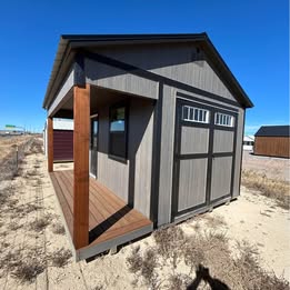 14x16 Cabinette Shed - Driftwood Stain
