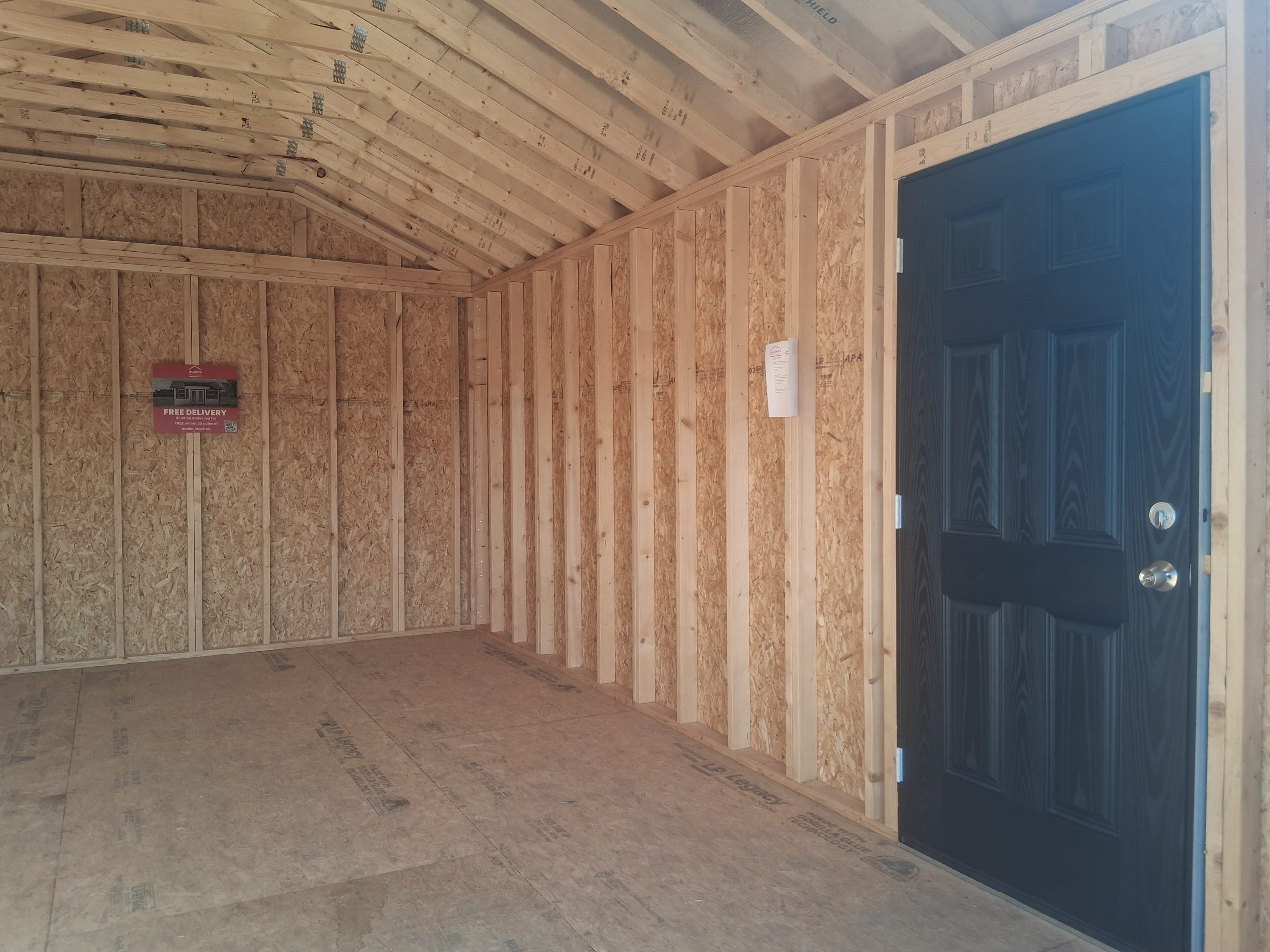 12x16 Garage Shed "Onyx" - Black - Image 3