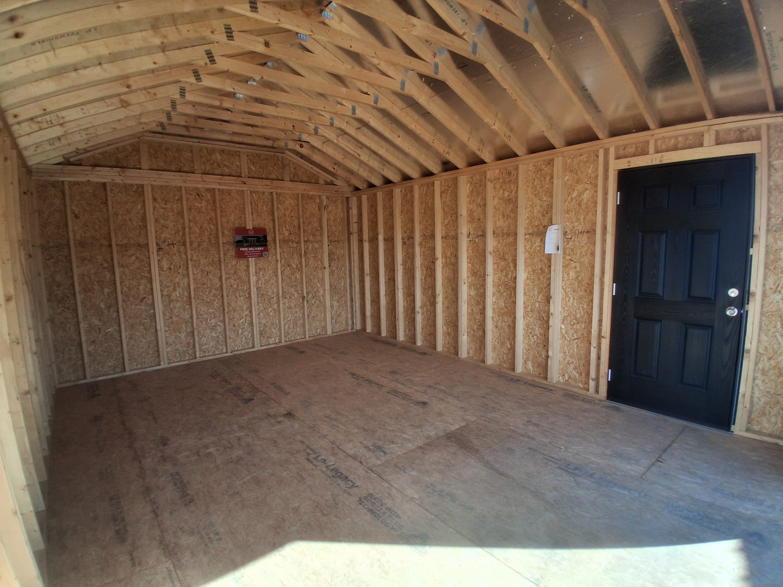 12x16 Garage Shed "Onyx" - Black - Image 7