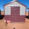 8x12 Greenhouse Shed - Burgundy Metal