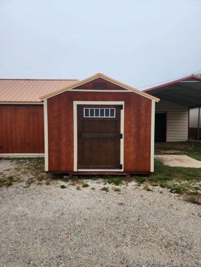 Looking for a shed store near me where I can find 10x10 Utility Sheds on sale? Check out our small shed with a convenient door.