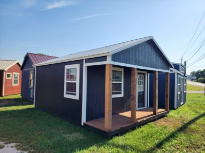Tiny homes for sale in Kansas City featuring 16x20 Cabinette Sheds for sale near me.