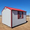 10x12 Utility Shed - Light Gray - Image 3