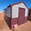 8x12 Greenhouse Shed - Burgundy Metal - Image 3