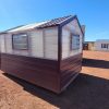 8x12 Greenhouse Shed - Burgundy Metal - Image 4