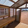 8x12 Greenhouse Shed - Burgundy Metal - Image 7
