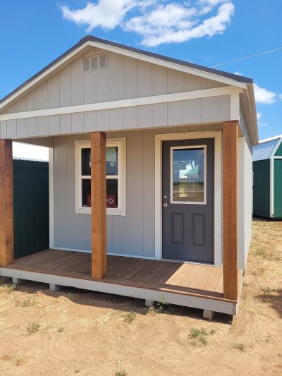 12x16 Cabinette Shed - Light Gray