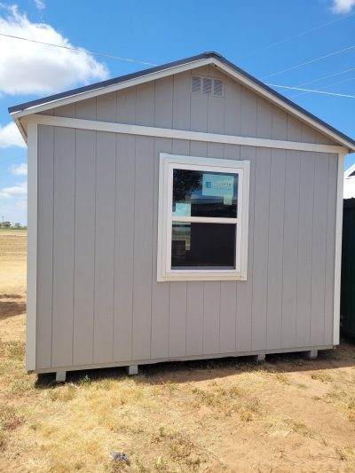 12x16 Cabinette Shed - Light Gray - Image 3