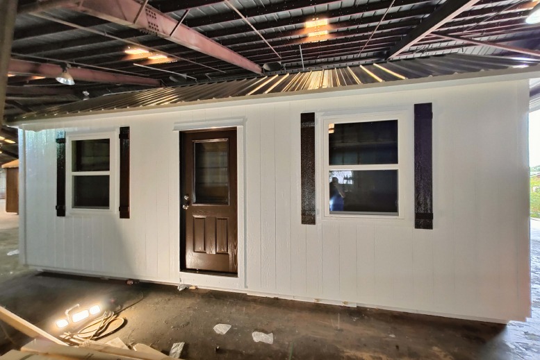 12x24 Chalet Shed "Beth"- 3 Day Delivery! - White - Image 3