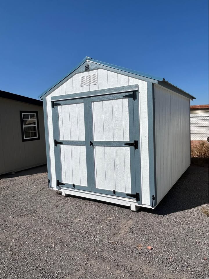 8x12 Utility Shed - White