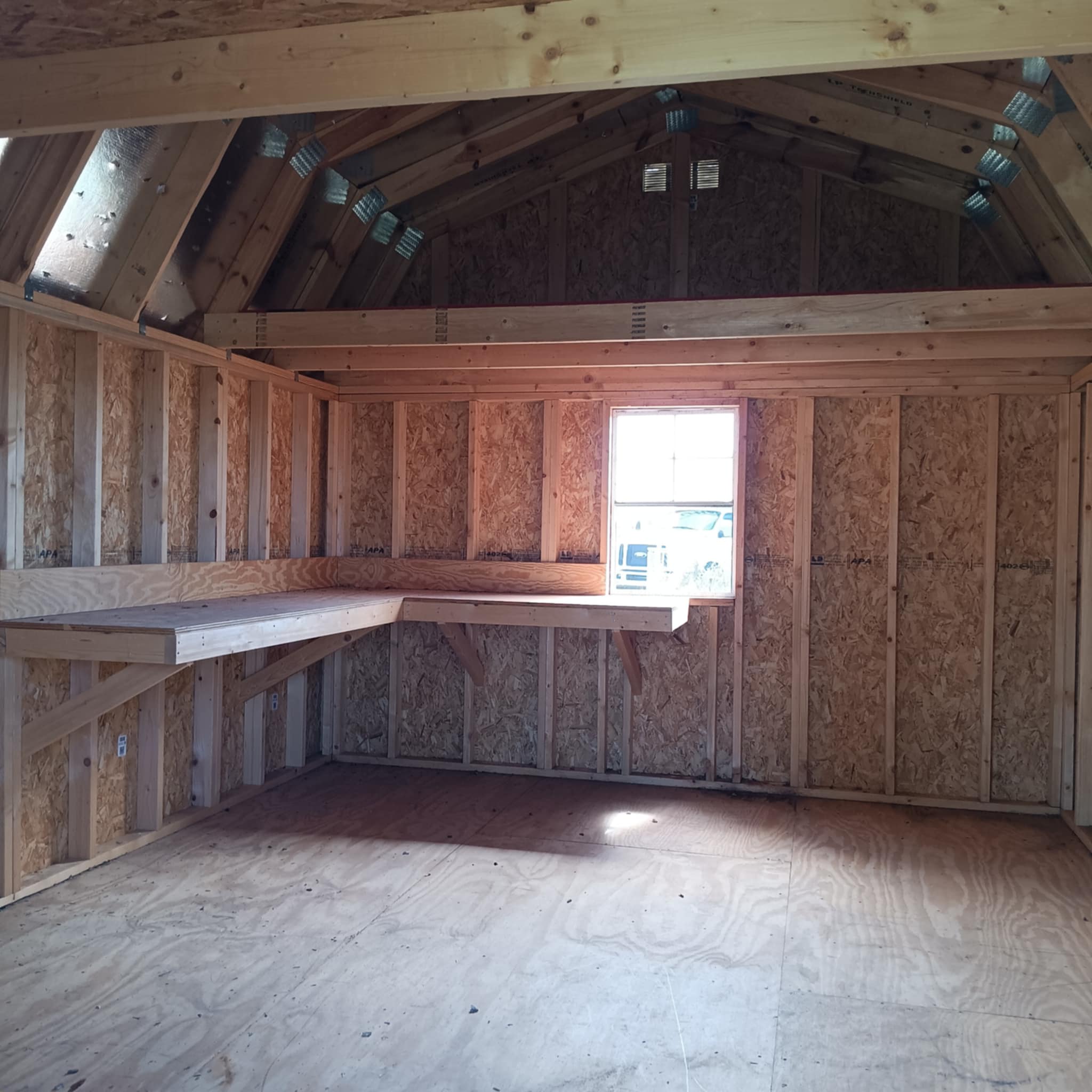 12x16 Lofted Barn - Tan - Image 4