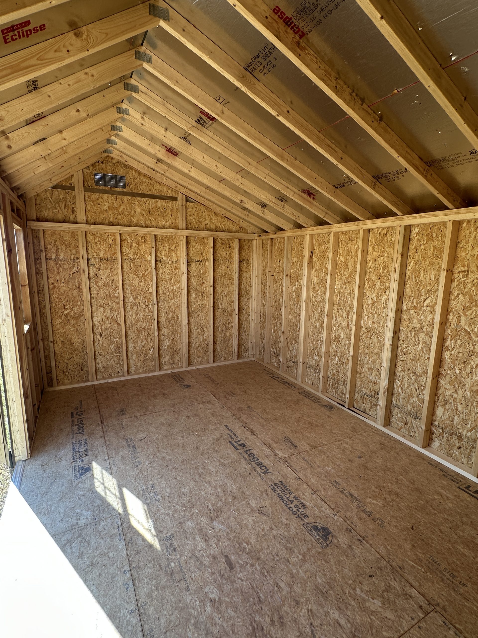 10x16 Garden Shed - Honey Gold Stain - Image 7