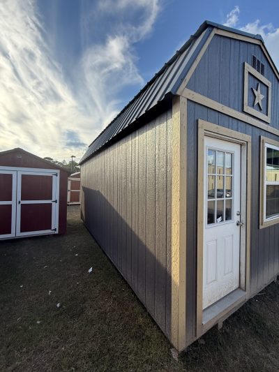 10x20 Lofted Barn - Driftwood Stain - Image 9