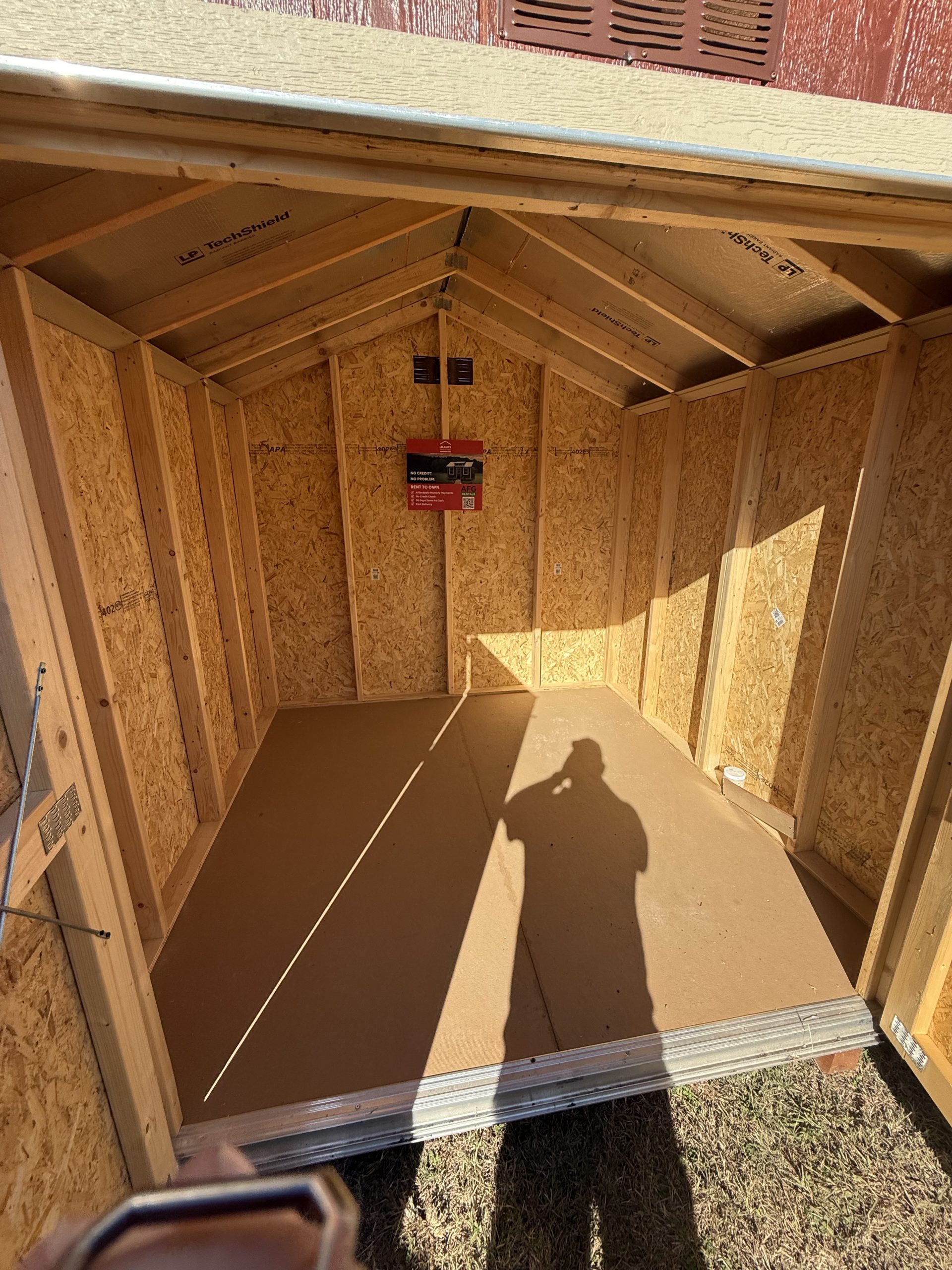8x8 Basic Shed - Driftwood Stain - Image 4