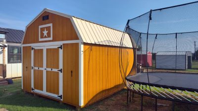 12x16 Lofted Barn - Honey Gold Stain - Image 3