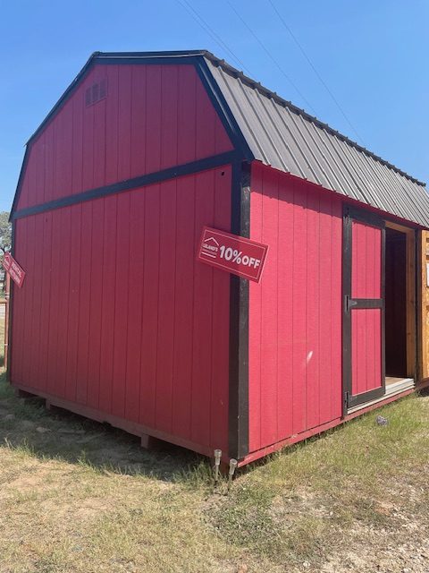 12x16 Defender Series Lofted Barn Shed - Mountain Red - Image 6