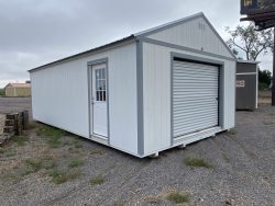 A 16x28 Garage Style Shed for sale near me.