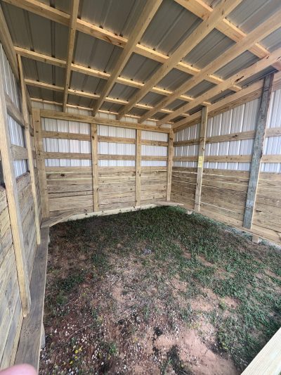 12x12 Loafing Shed - Barn Red Metal - Image 3
