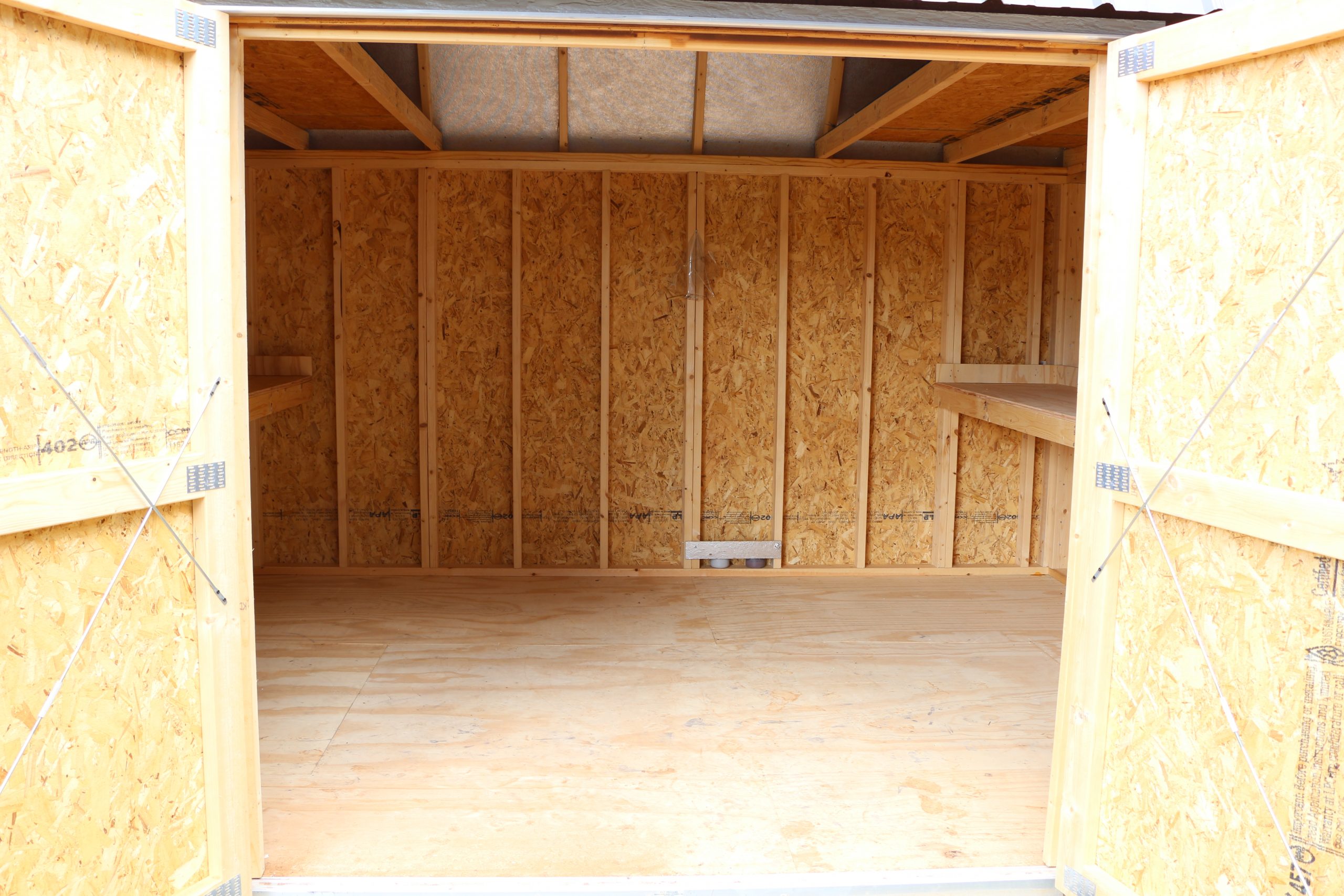 10x14 Lofted Barn Shed - Chestnut Stain - Image 6