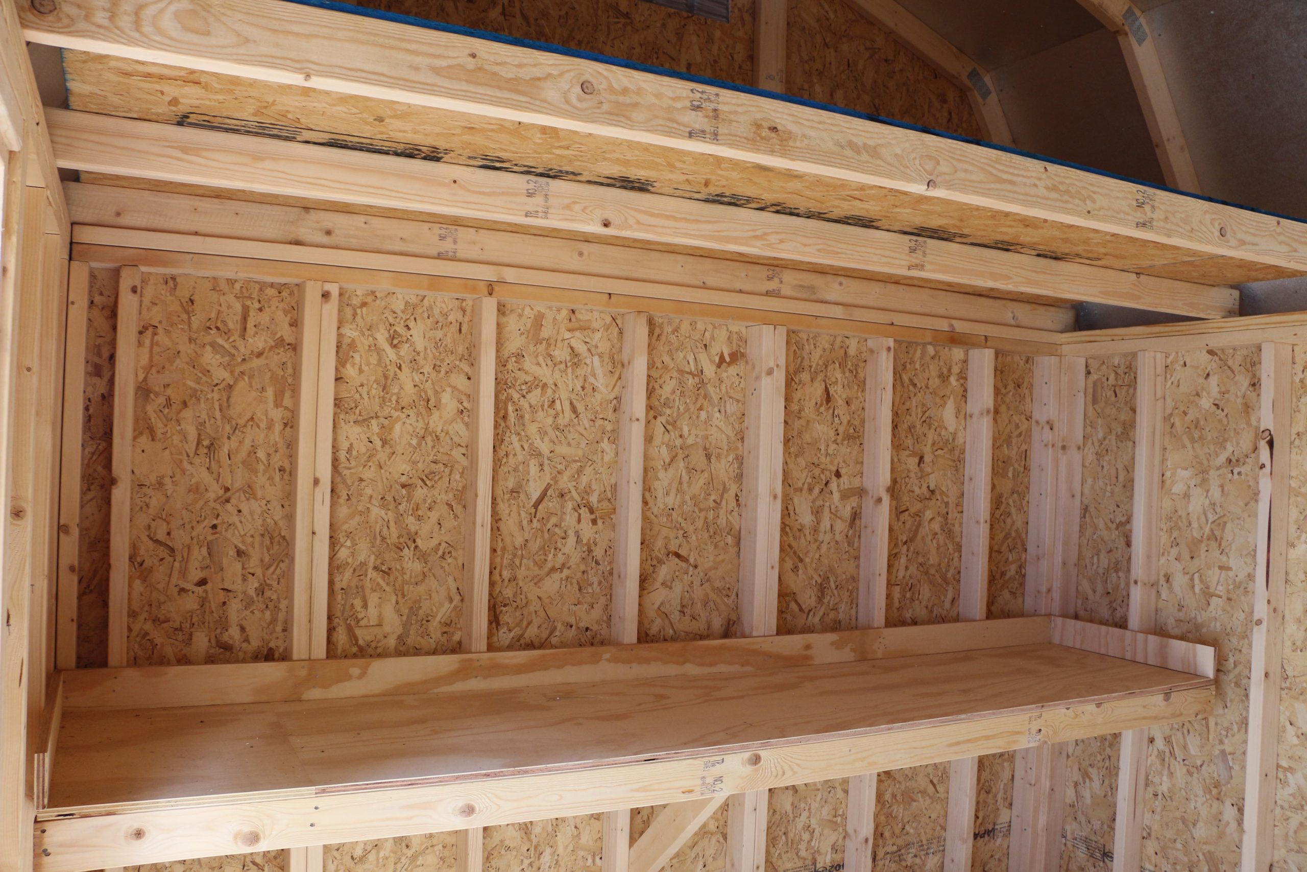 10x14 Lofted Barn Shed - Chestnut Stain - Image 4