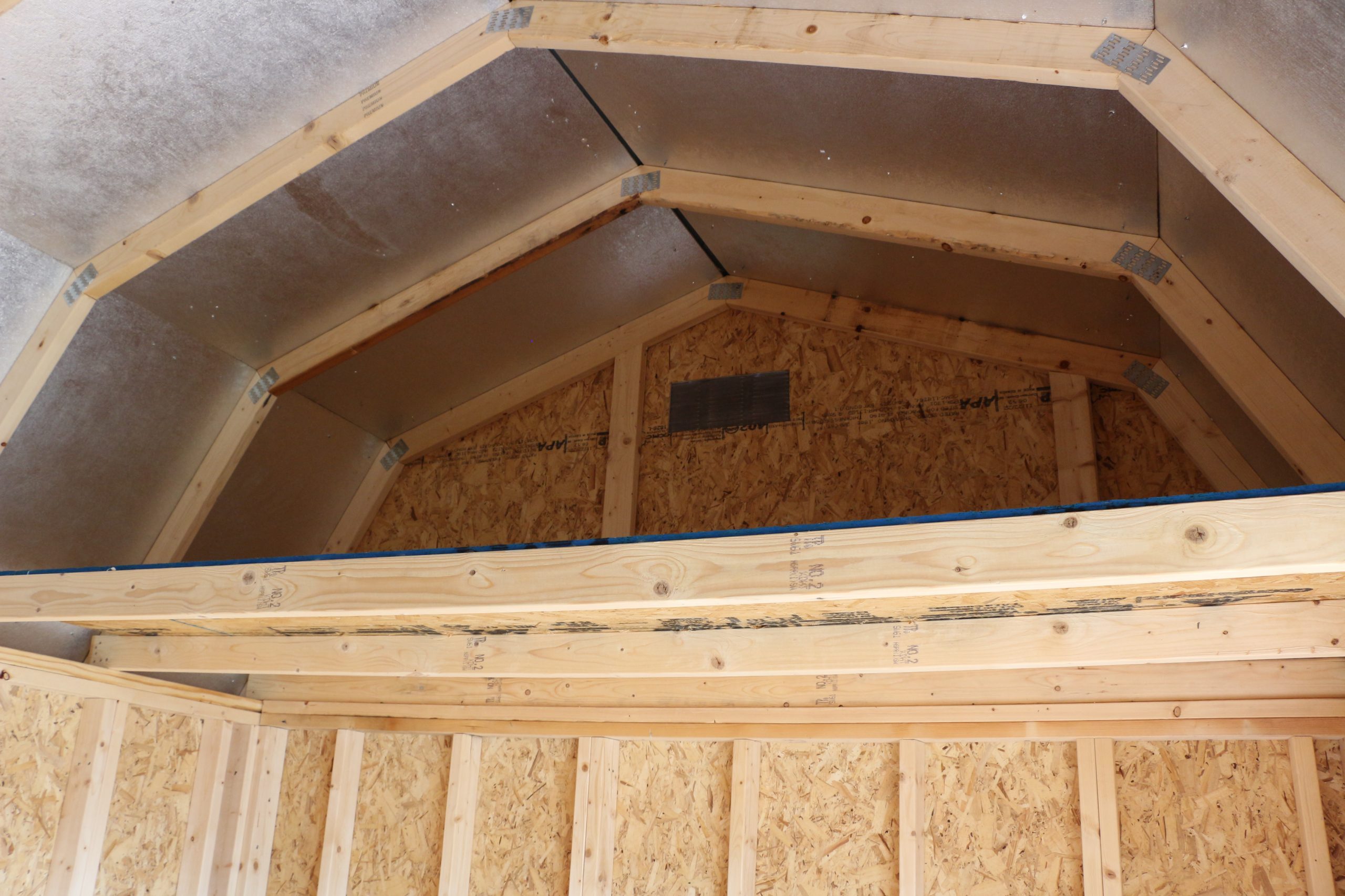 10x14 Lofted Barn Shed - Chestnut Stain - Image 3