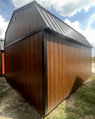 12x16 Lofted Barn - Chestnut Stain - Image 5