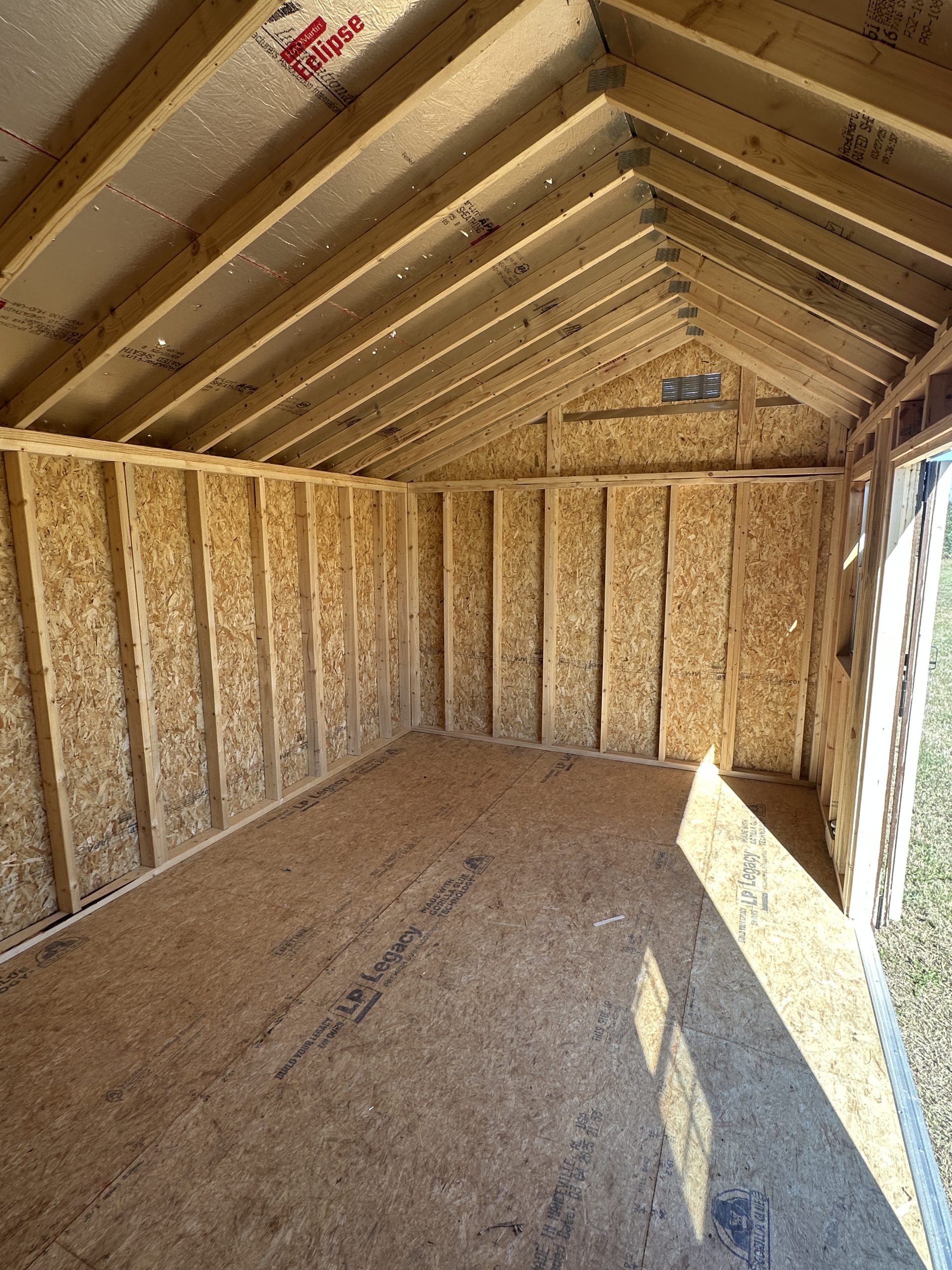 10x16 Garden Shed - Honey Gold Stain - Image 3