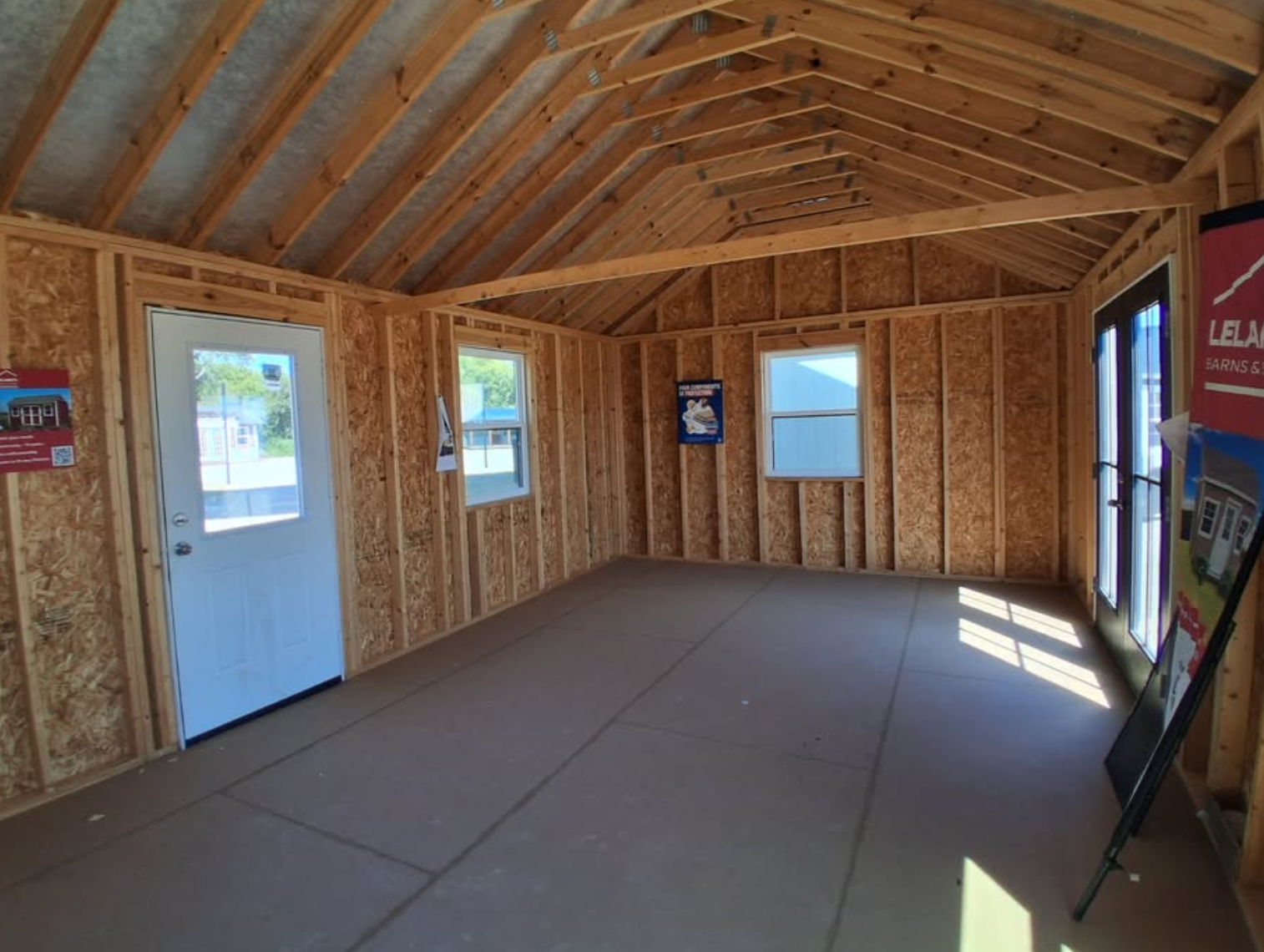14x28 Chalet Shed "Wednesday" - Light Gray - Image 8