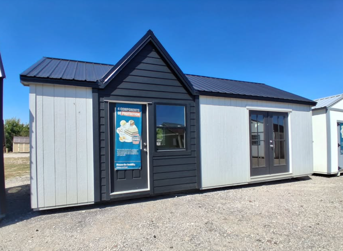 14x28 Chalet Shed "Wednesday" - Light Gray