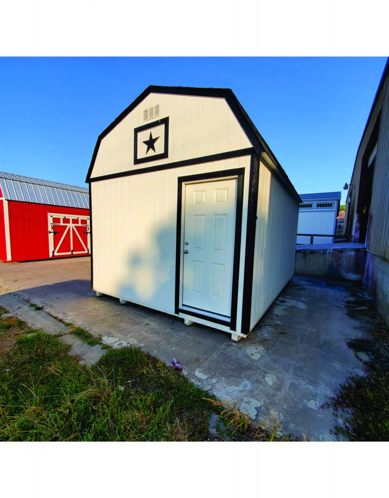  -  - A 12x16 Lofted Barn Shed with a star on it, available at a shed store near me.