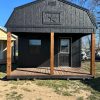 14x36 Lofted Barn Shed - Black