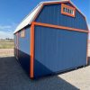 12x16 Lofted Barn Shed - Navy Blue - Image 3