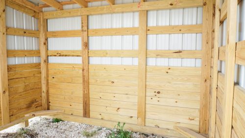Loafing Shed Interior Back Wall
