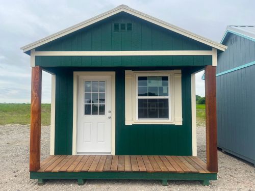 green cabinette shed front view